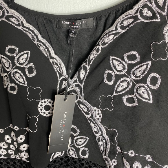 NWT Romeo & Juliet Black & White Eyelet Dress - Picture 7 of 10